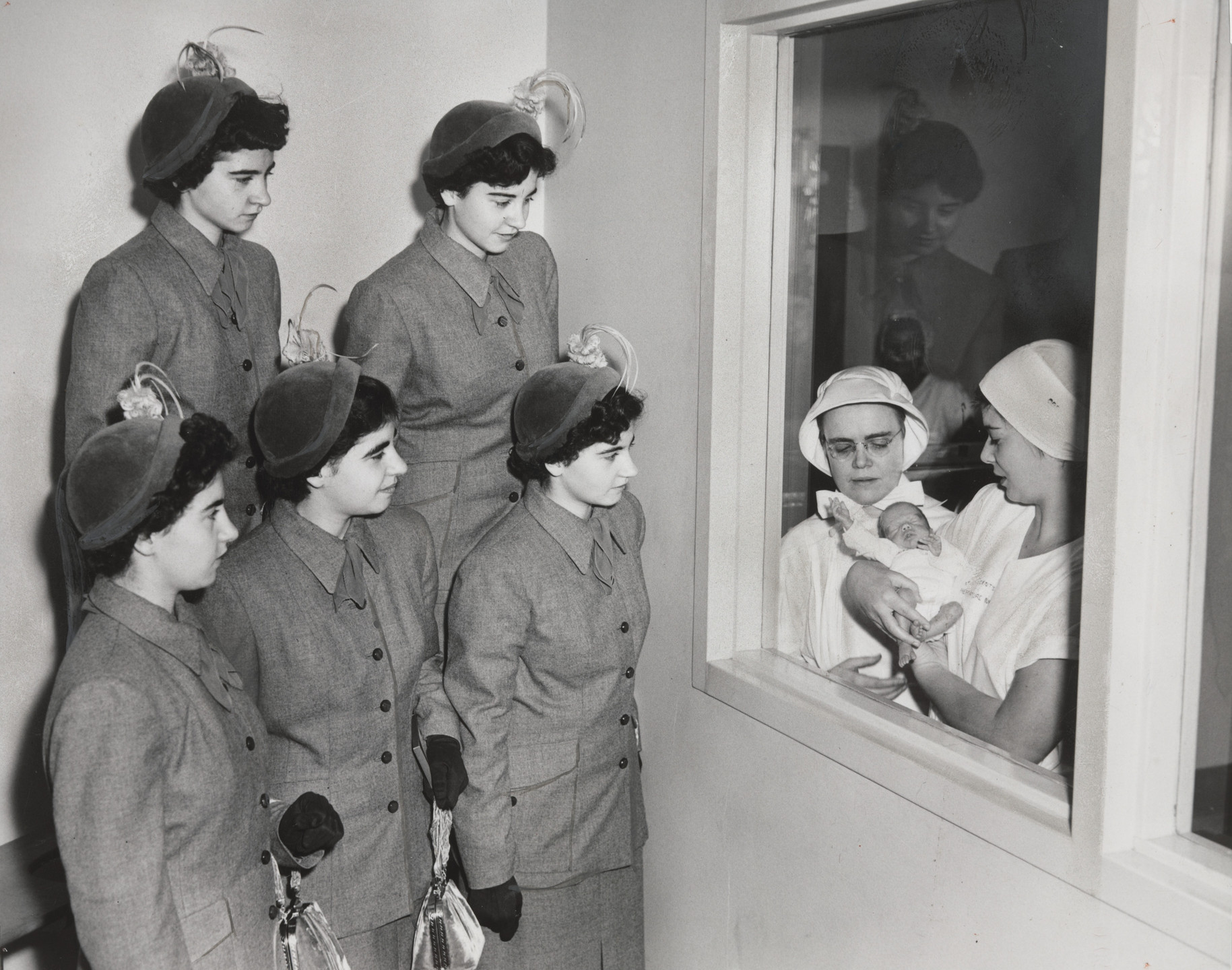 Ernie Sisto/The New York Times. Quintuplets Visit Infants' Ward Hospital. October 20, 1950