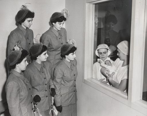 Quintuplets Visit Infants' Ward Hospital