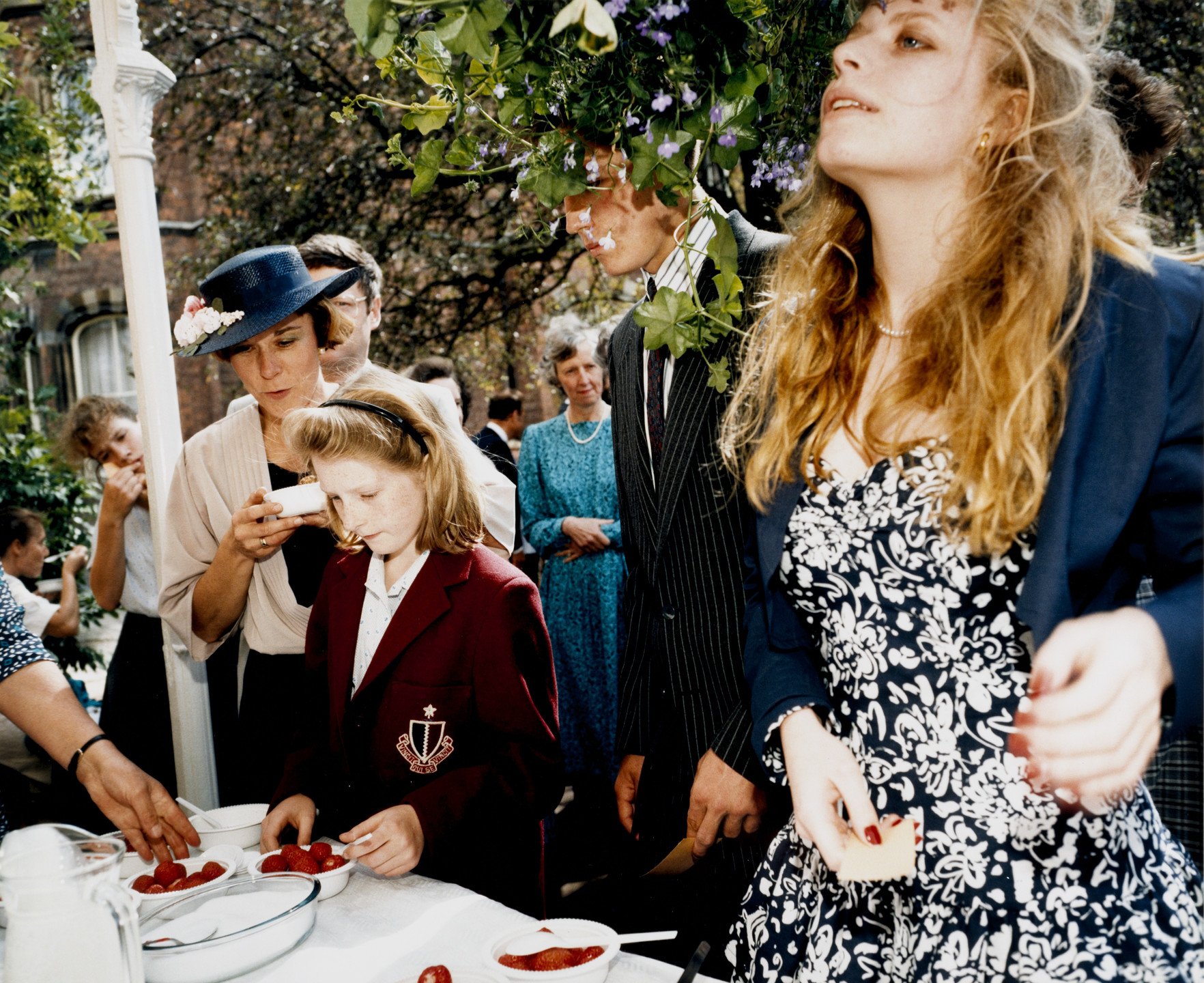 Martin Parr. Strawberry Tea, Malvern Girls&#39; College. 1986-89