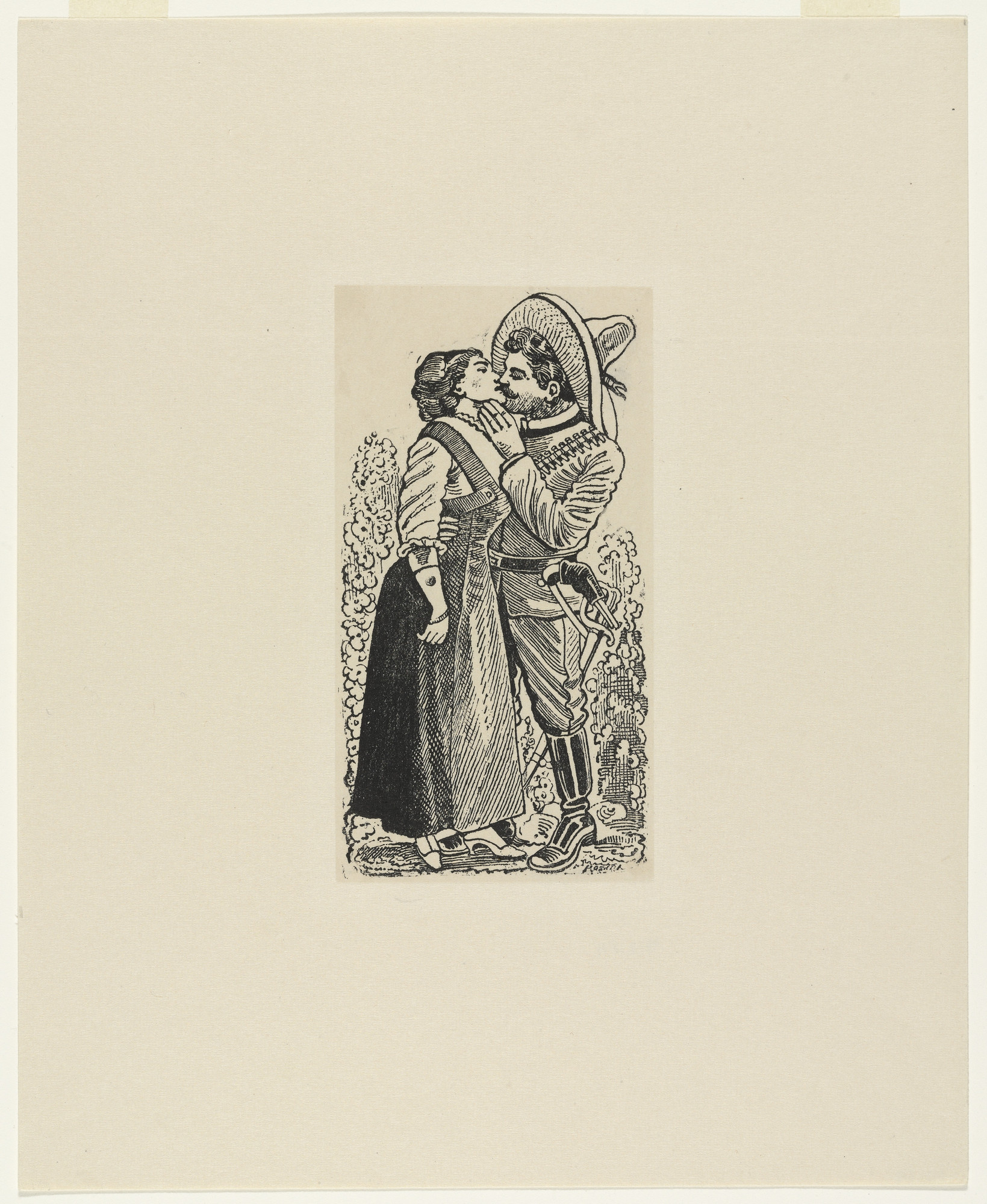 José Guadalupe Posada. A Revolutionary's Farewell to His Sad Lover (Despedida de un Maderista y su triste amada)