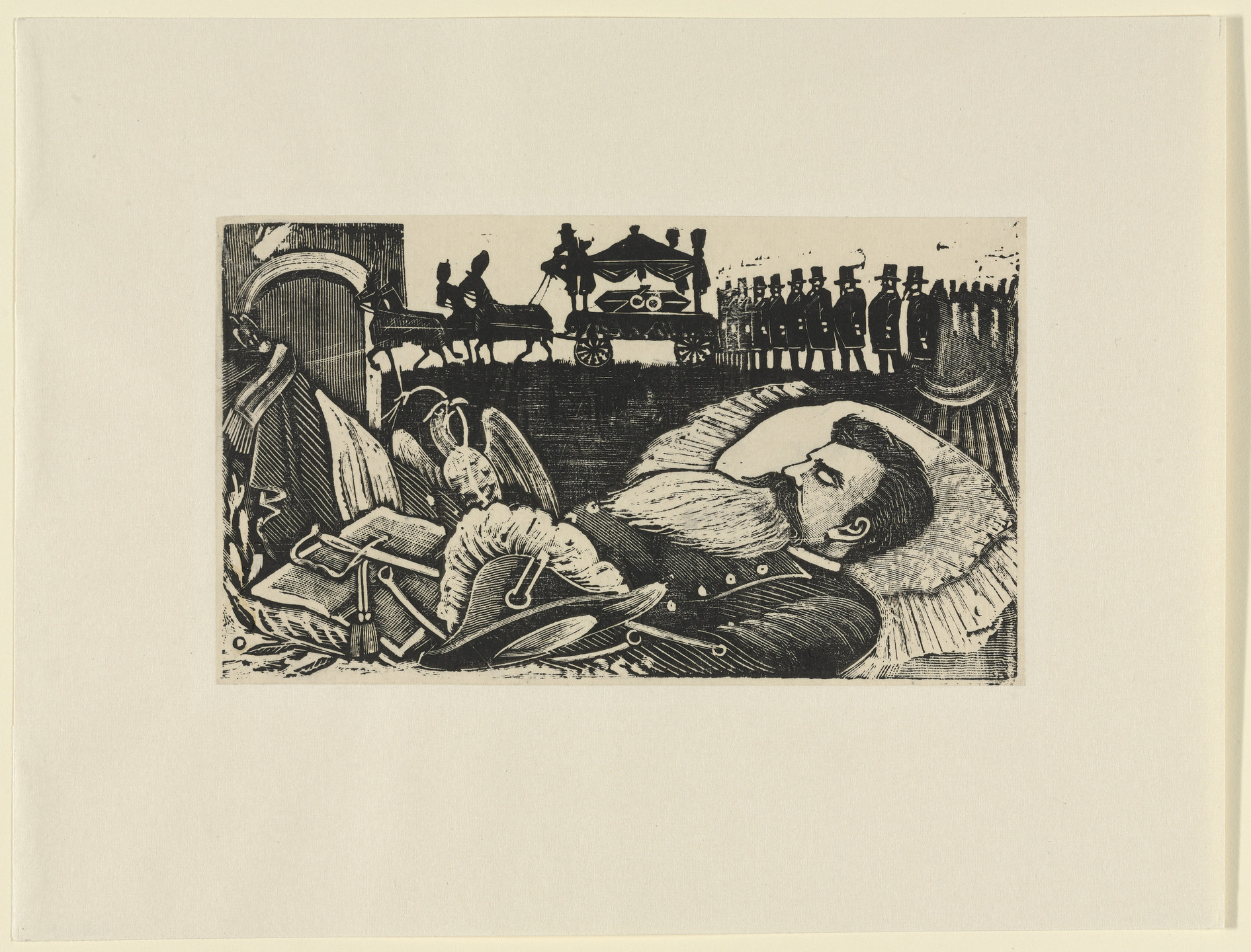 José Guadalupe Posada. Ballad of The Death of General Manuel González (Corrido: La muerte del general Manuel González). published 1893