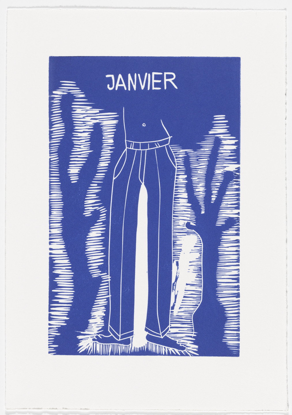 Barthelemy Toguo. January (janvier) from The Erotic Diary of a Lumberjack (Le journal érotique d&#39;un bûcheron). 2009