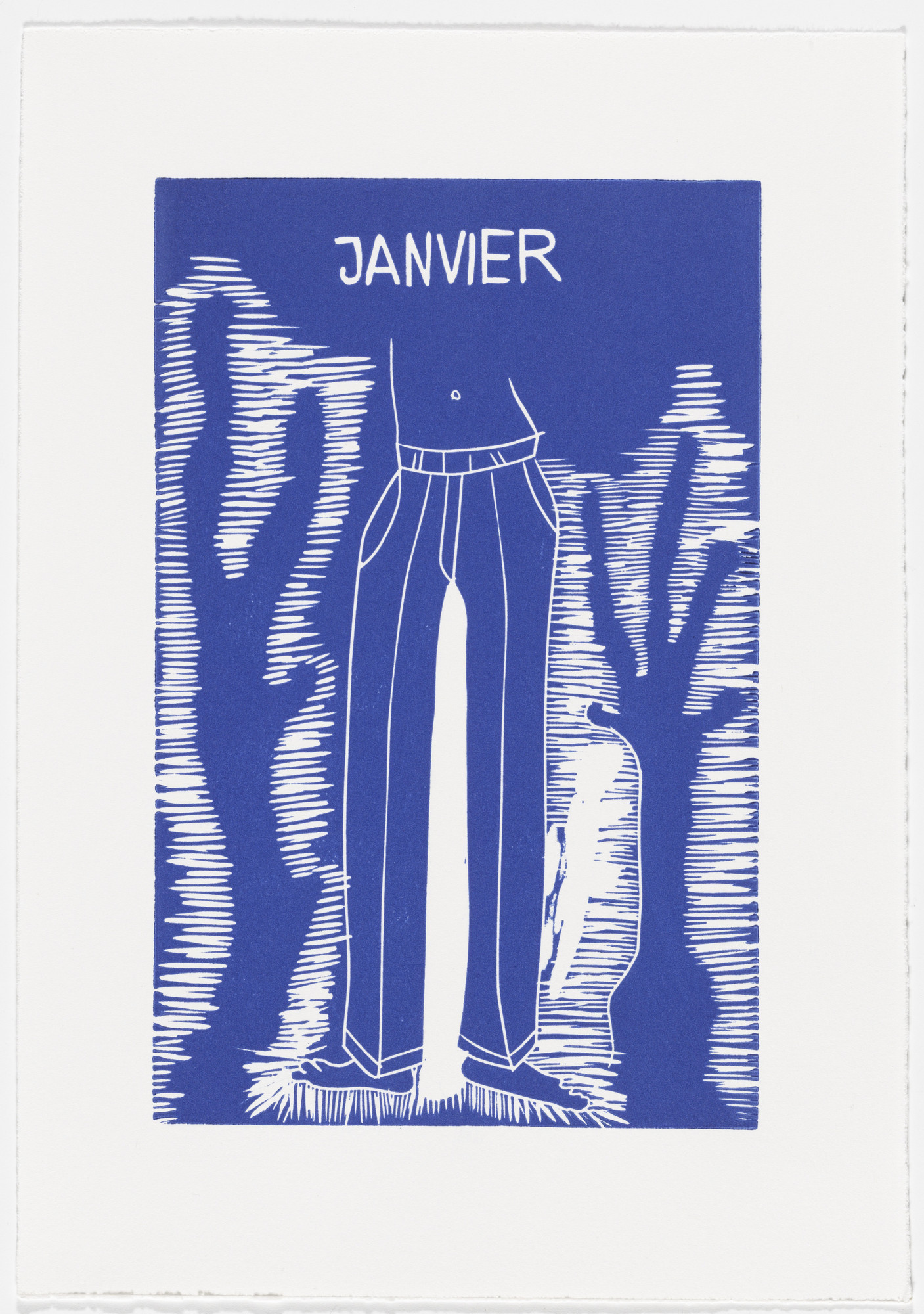 Barthelemy Toguo. January (janvier) from The Erotic Diary of a Lumberjack (Le journal érotique d'un bûcheron)