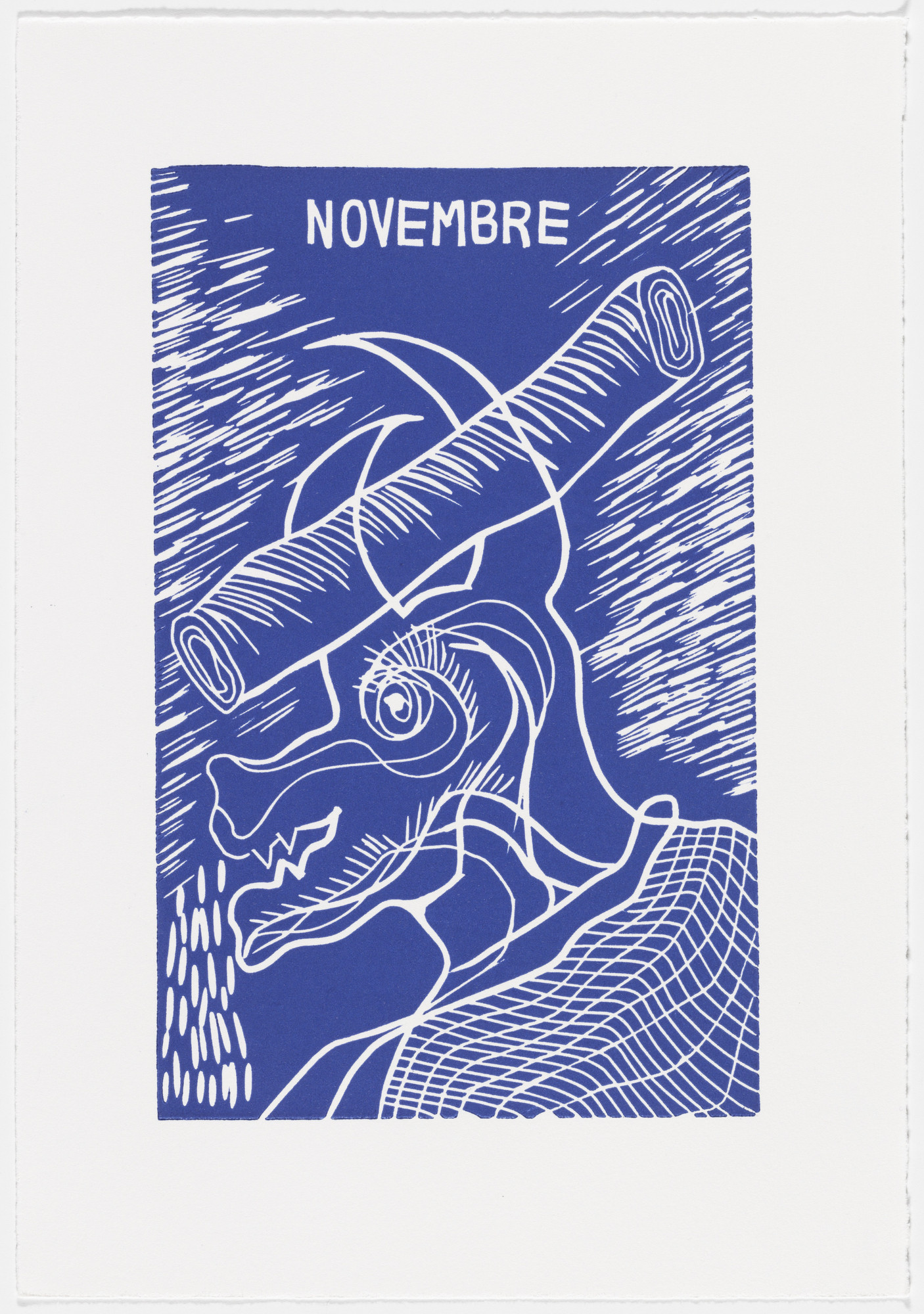 Barthelemy Toguo. November ( novembre ) from The Erotic Diary of a Lumberjack ( Le journal érotique d'un bûcheron )