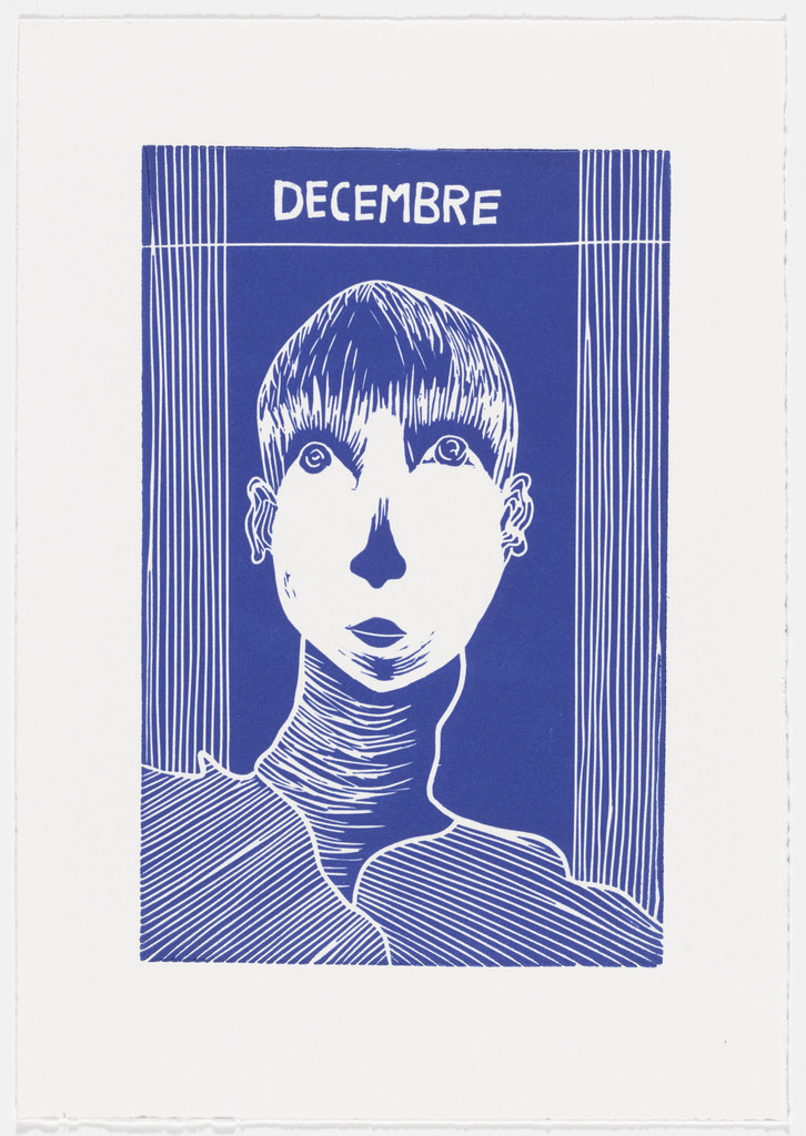 December (décembre) from The Erotic Diary of a Lumberjack (Le journal érotique d'un bûcheron) by Barthelemy Toguo