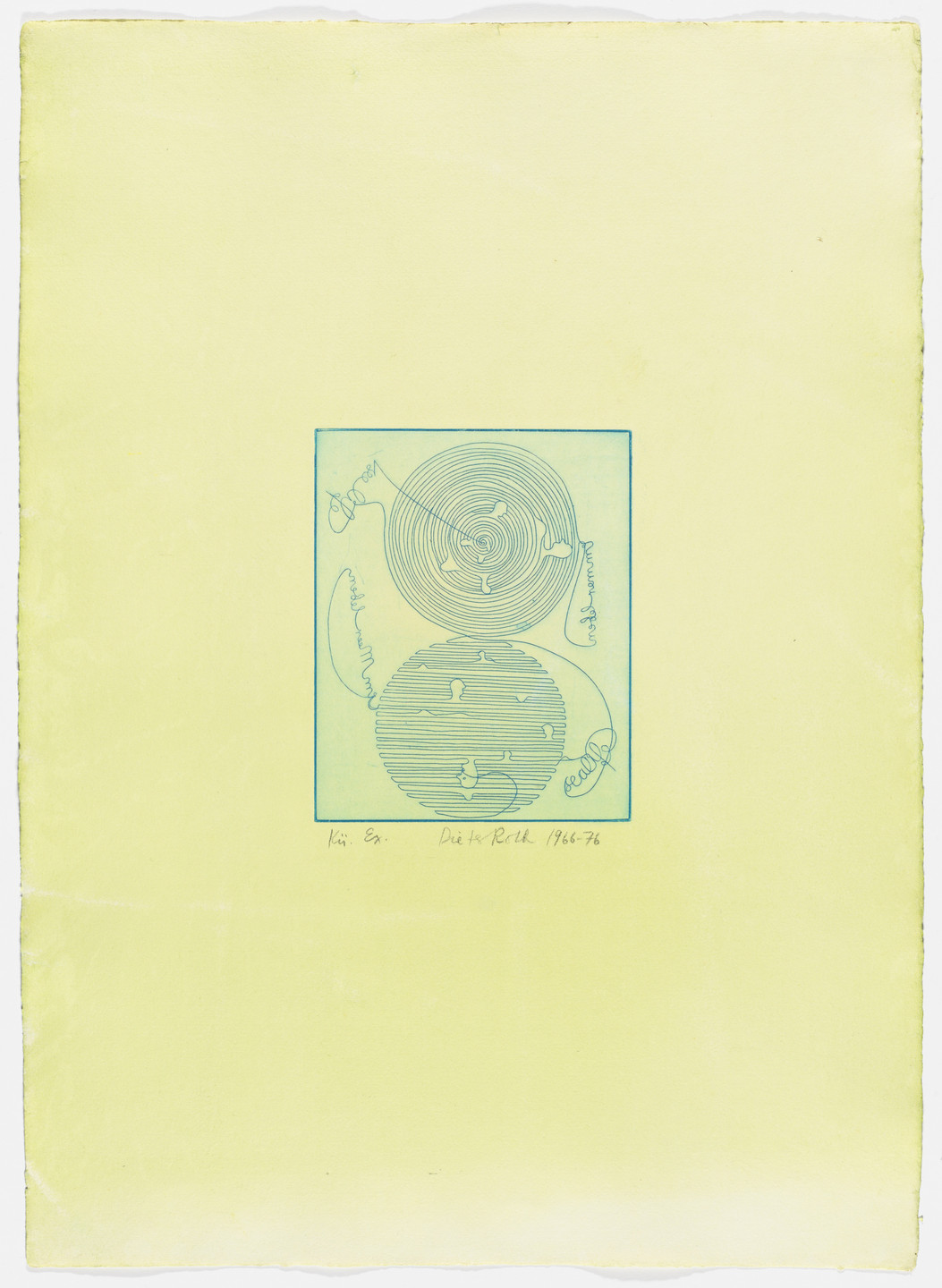 Dieter Roth. Sealife from Popular Music 1 (Unterhaltungsmusik 1). 1966, published 1976