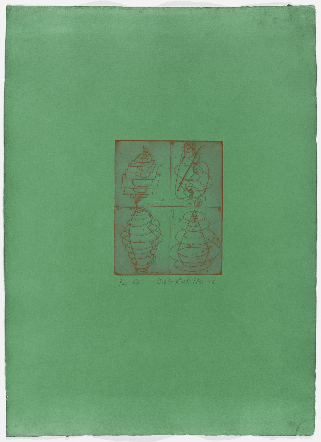 Dieter Roth. Whipping-Tops (Kreisel) from Popular Music 1 (Unterhaltungsmusik 1). 1966, published 1976