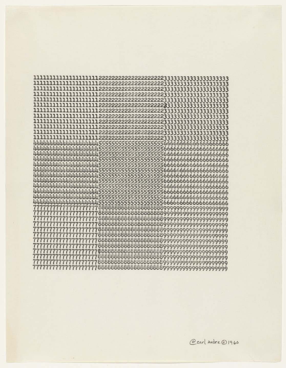 Carl Andre. Untitled. 1960