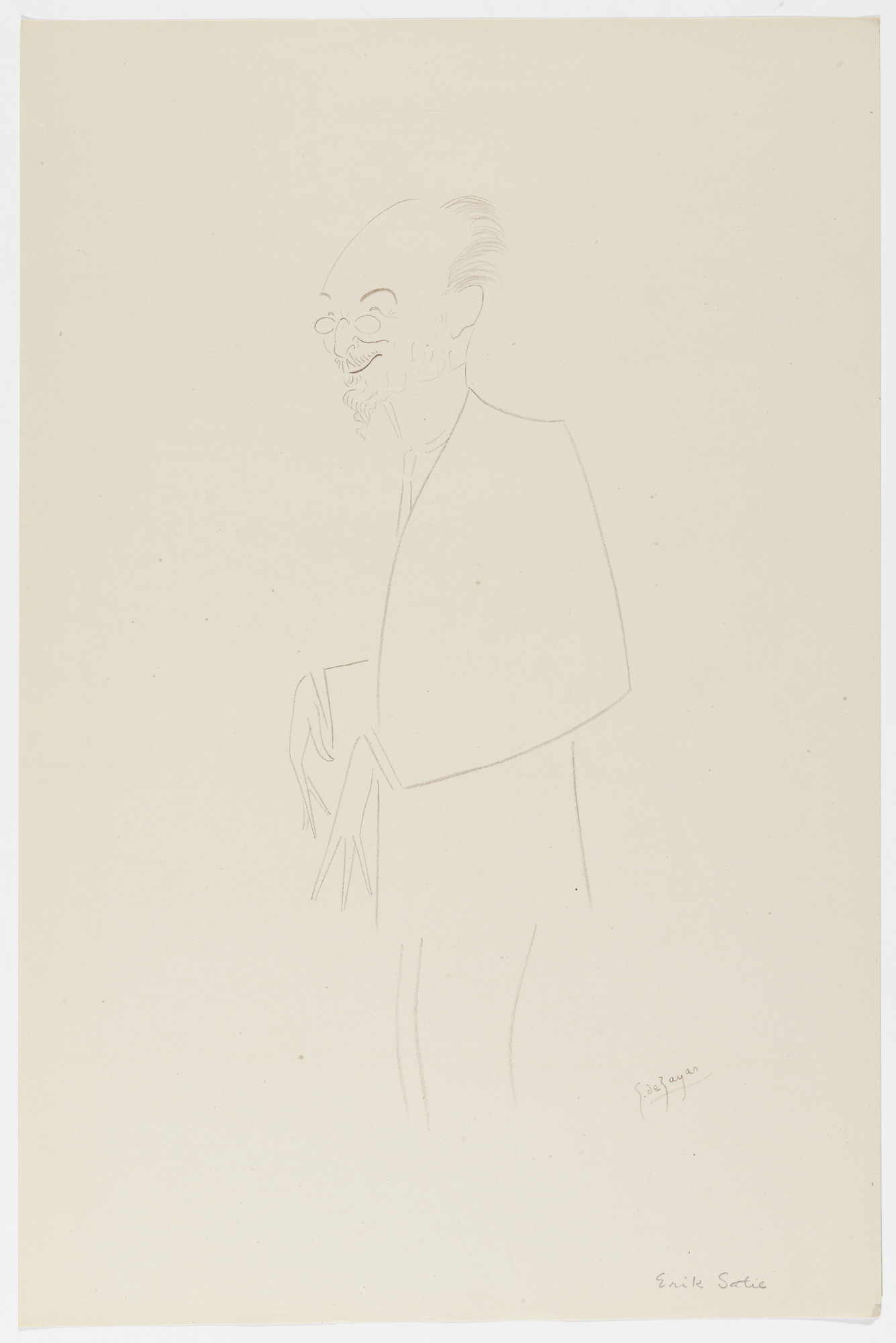 Georges de Zayas. Erik Satie from Caricatures by Georges de Zayas: Eight Very Modern Painters, Two Sculptors and a Musician ( Caricatures par Georges de Zayas: Huit peintres, deux sculpteurs et un musicien très modernes )