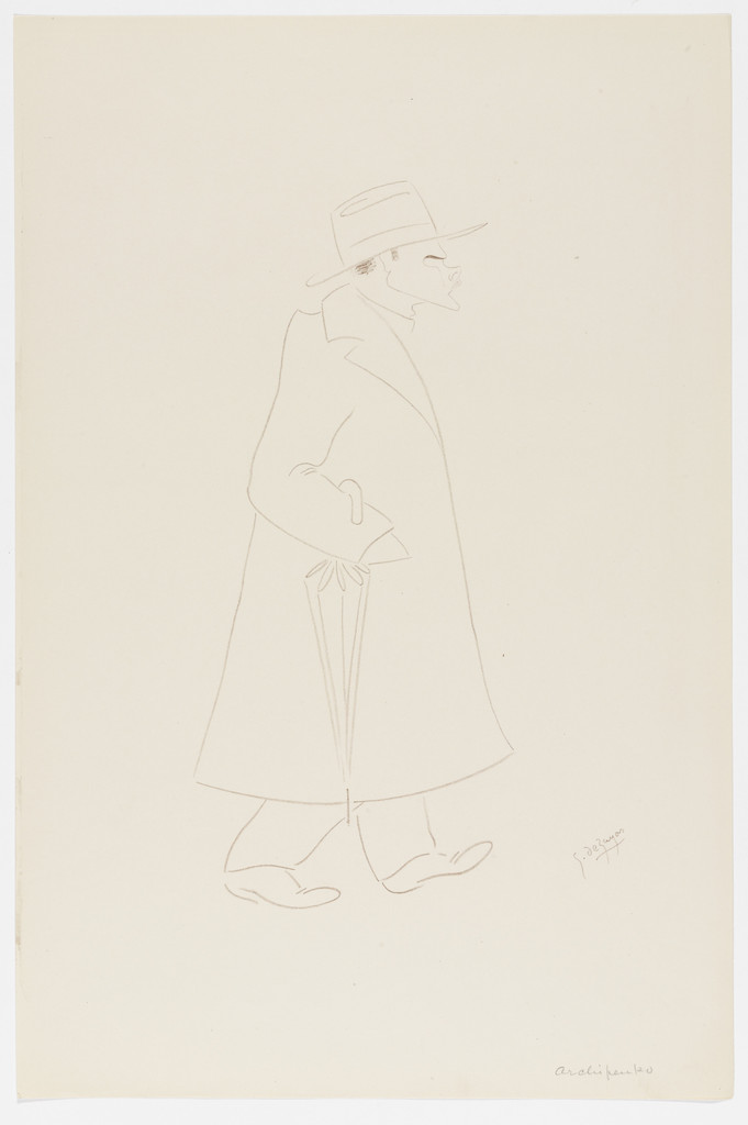 Alexander Archipenko from Caricatures by Georges de Zayas: Eight Very Modern Painters, Two Sculptors and a Musician (Caricatures par Georges de Zayas: Huit peintres, deux sculpteurs et un musicien très modernes)