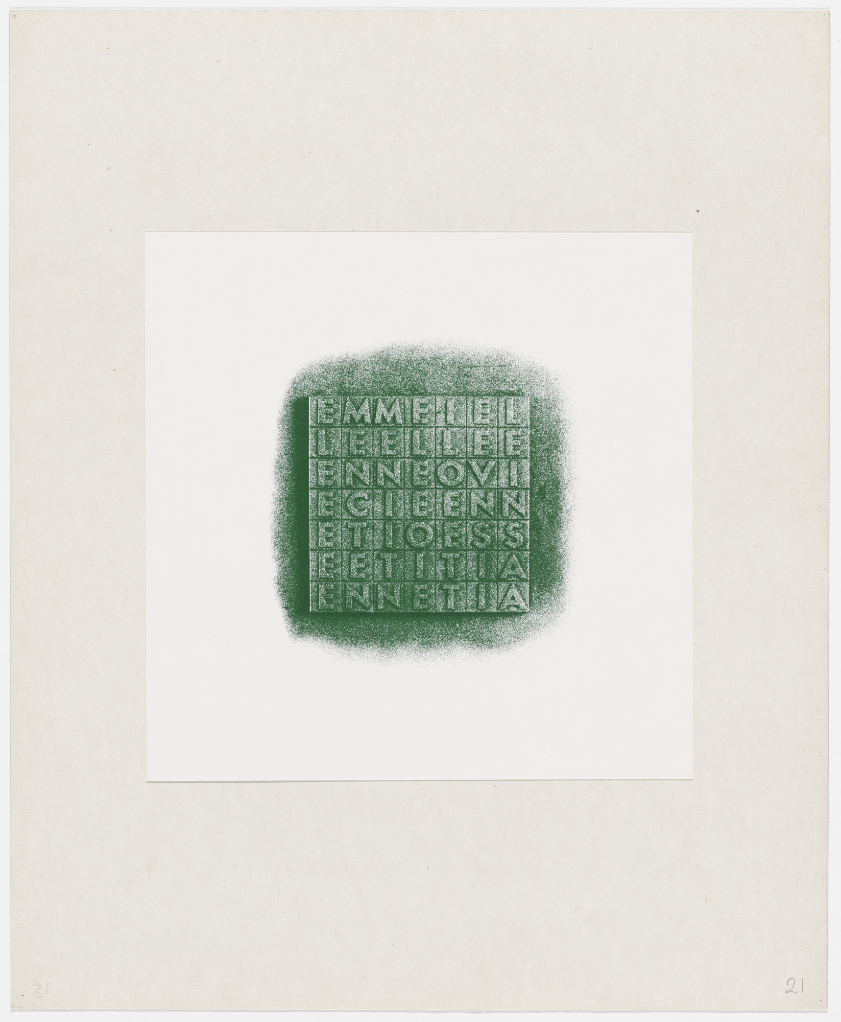Alighiero Boetti. 1970 from Insicuro Noncurante
