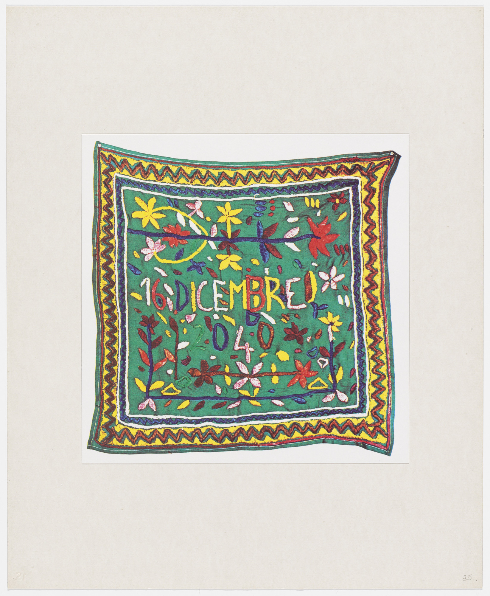 Alighiero Boetti. 16 Dicembre 2040 from Insicuro Noncurante