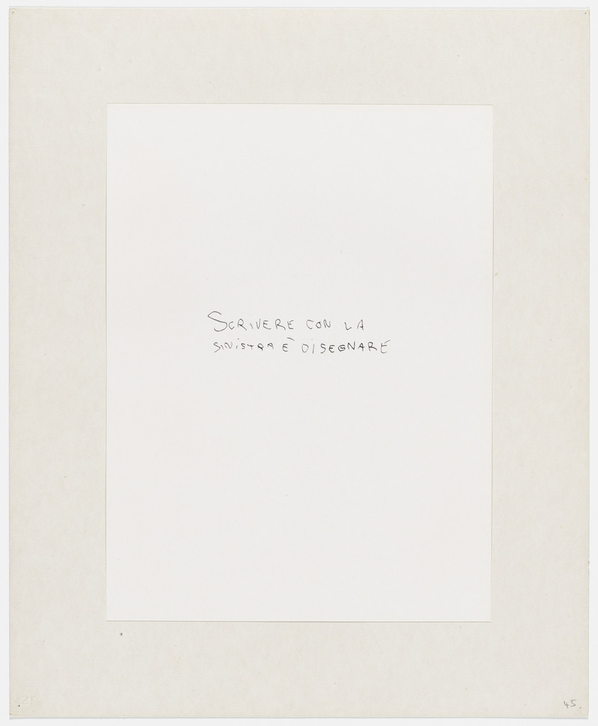 Scrivere con la sinistra e' disegnare from Insicuro Noncurante