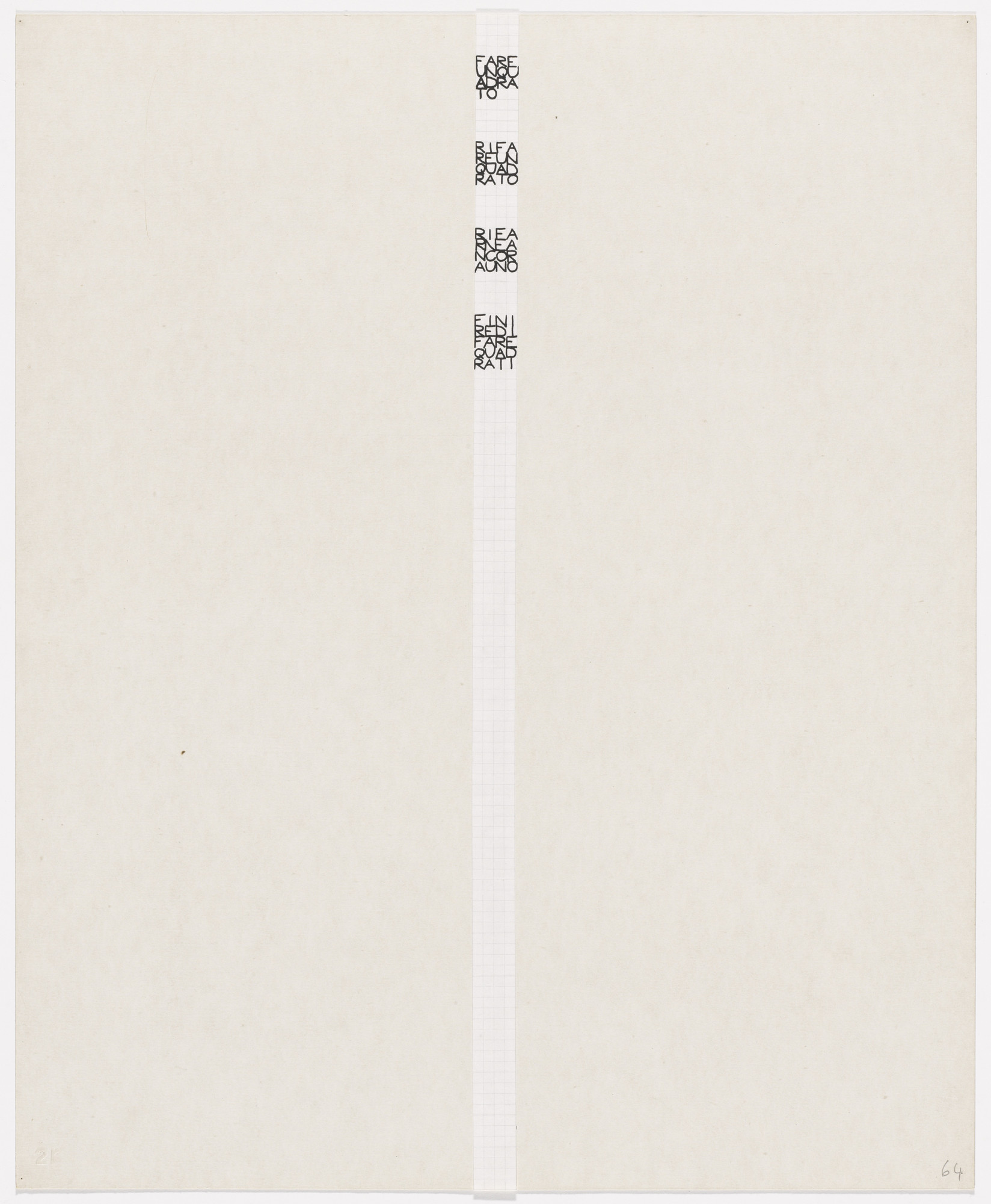 Alighiero Boetti. Novella from Insicuro Noncurante