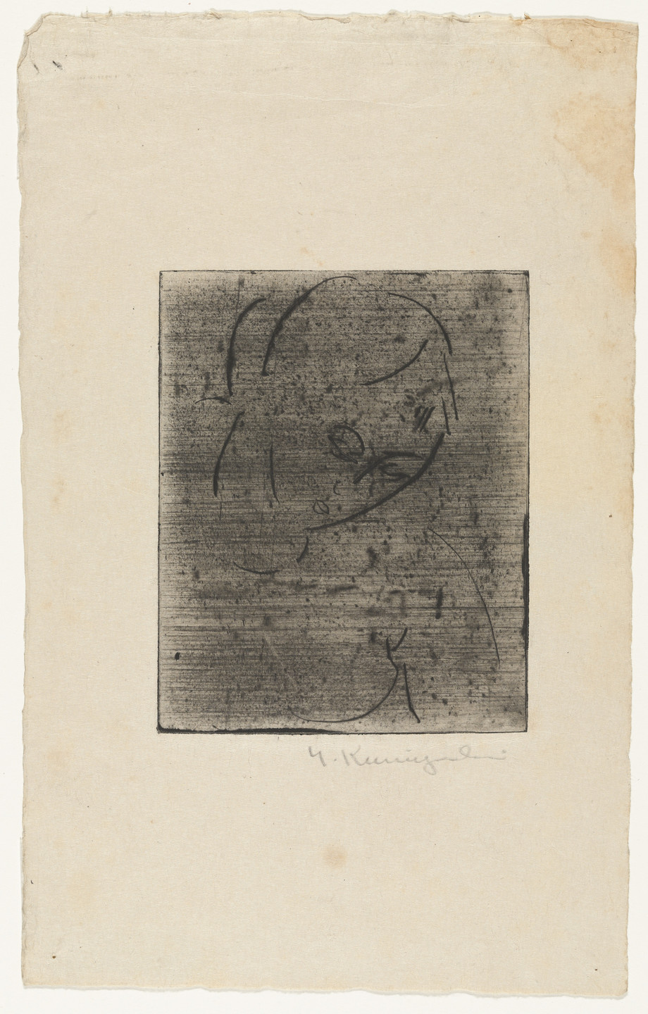 Yasuo Kuniyoshi. Bust of a Woman, Head Inclined to the Right. c. 1916–18