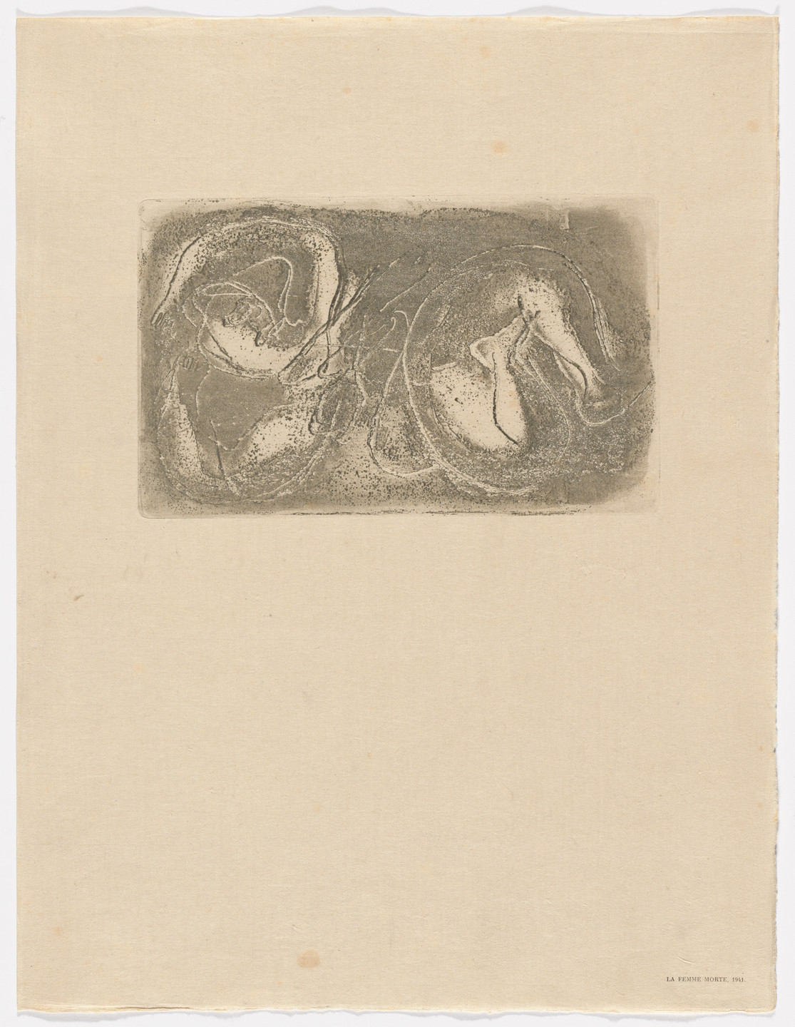 Jean Fautrier. Dead Woman (La Femme morte), 1941 from Fautrier l&#39;enragé. 1949