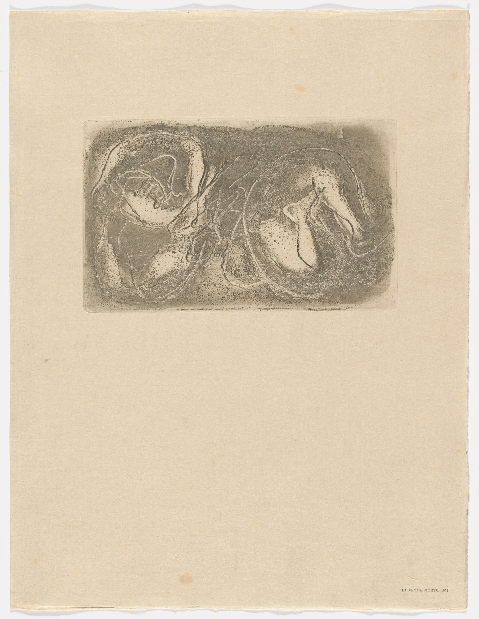 Jean Fautrier. Dead Woman ( La Femme morte ) , 1941 from Fautrier l'enragé