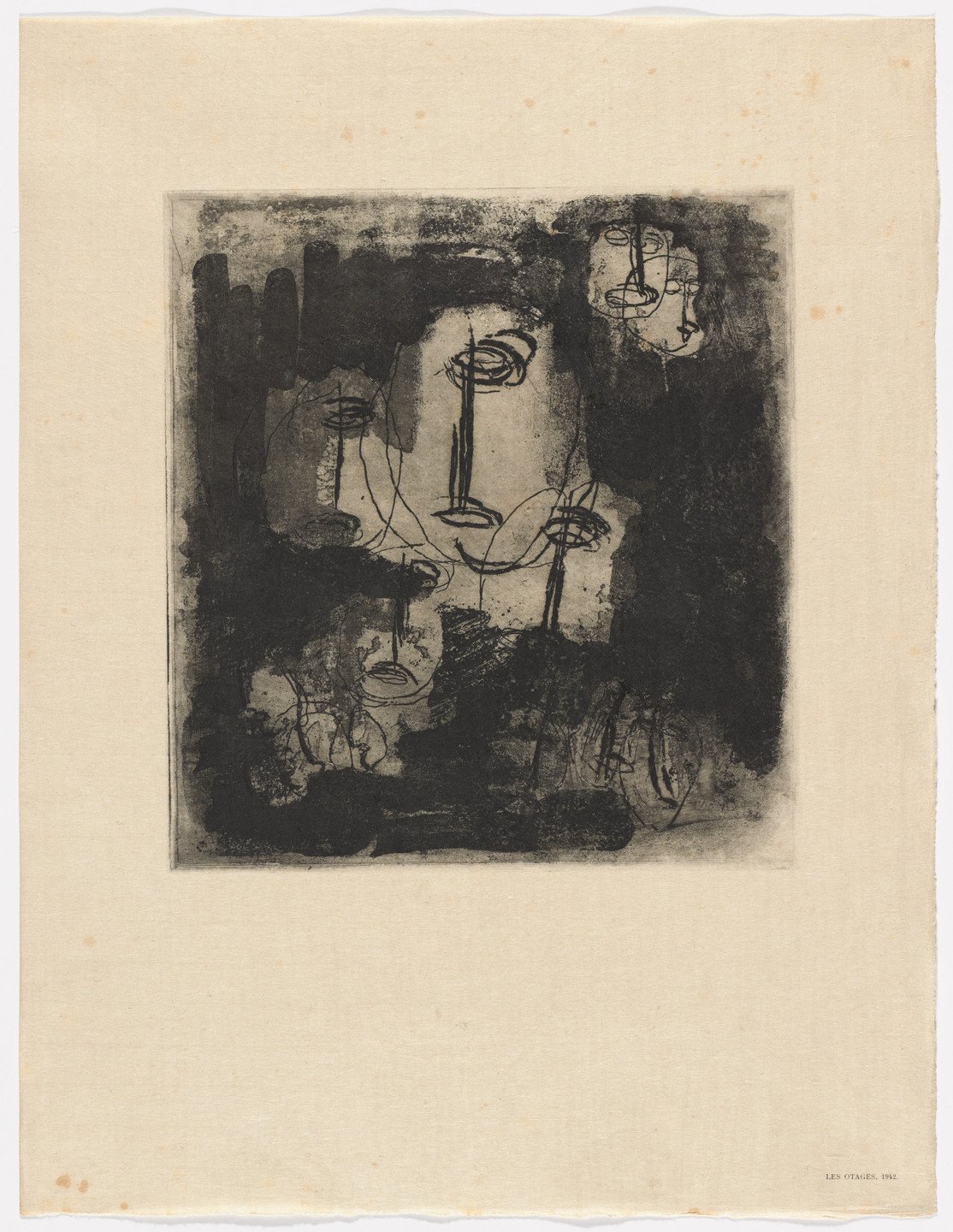 Jean Fautrier. Hostages (Les Otages), 1942 from Fautrier l'enragé. 1949