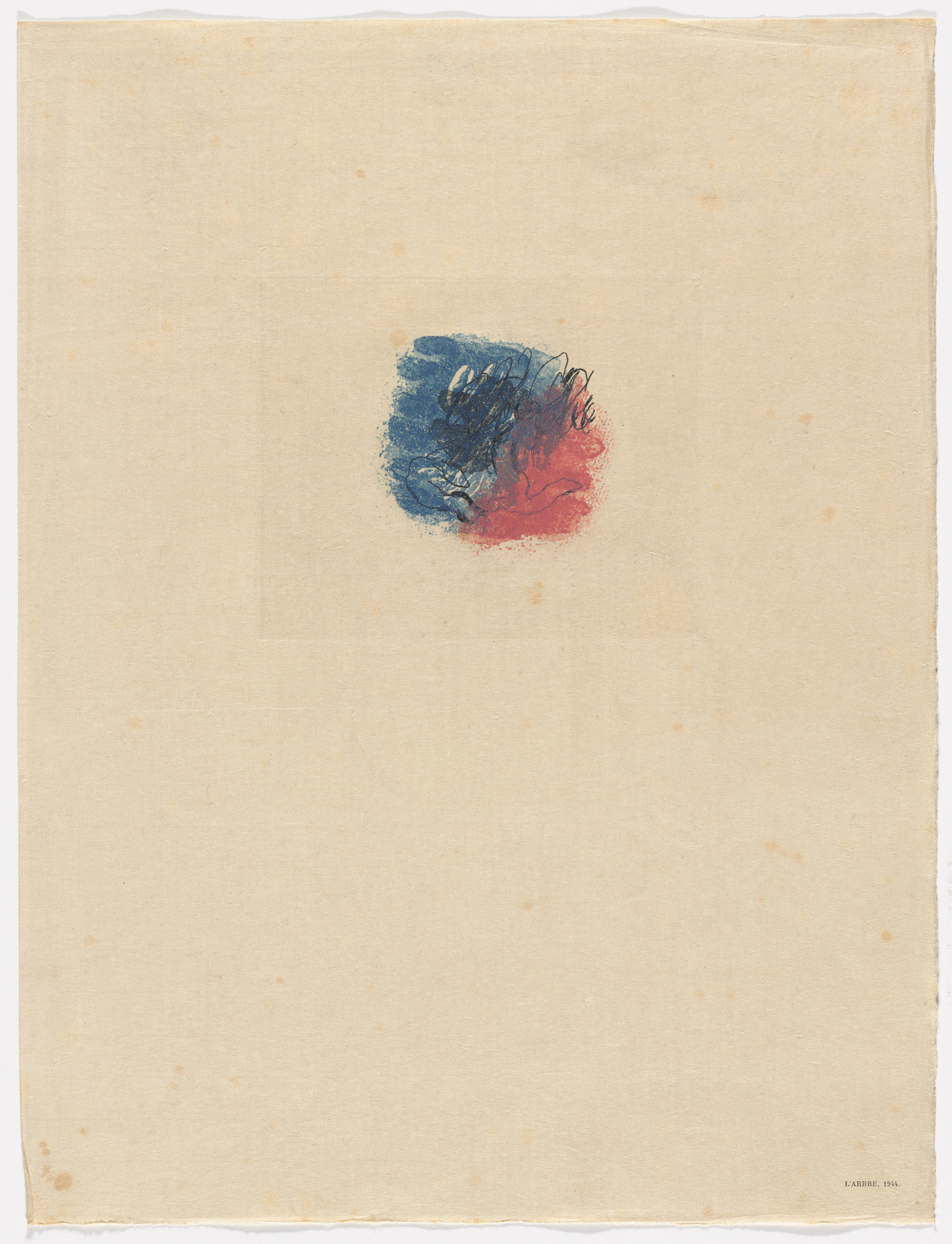 Jean Fautrier. L'arbre, 1944 from Fautrier l'enragé