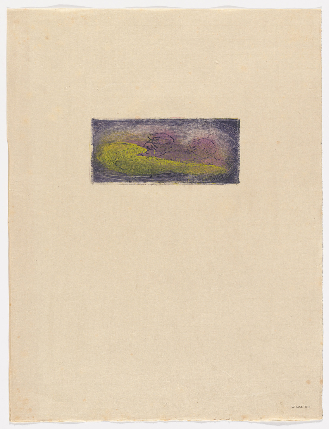 Jean Fautrier. Paysage, 1945 from Fautrier l&#39;enragé. 1949
