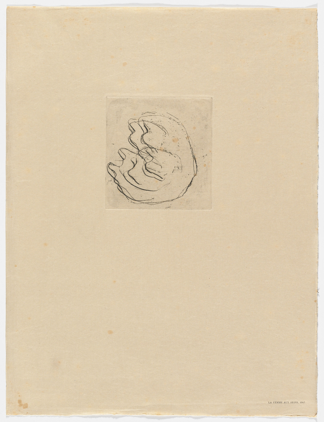 Jean Fautrier. La femme aux seins, 1947 from Fautrier l&#39;enragé. 1949