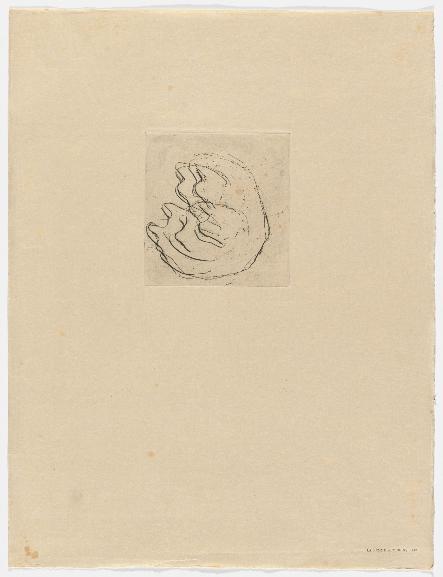 Jean Fautrier. La femme aux seins, 1947 from Fautrier l'enragé