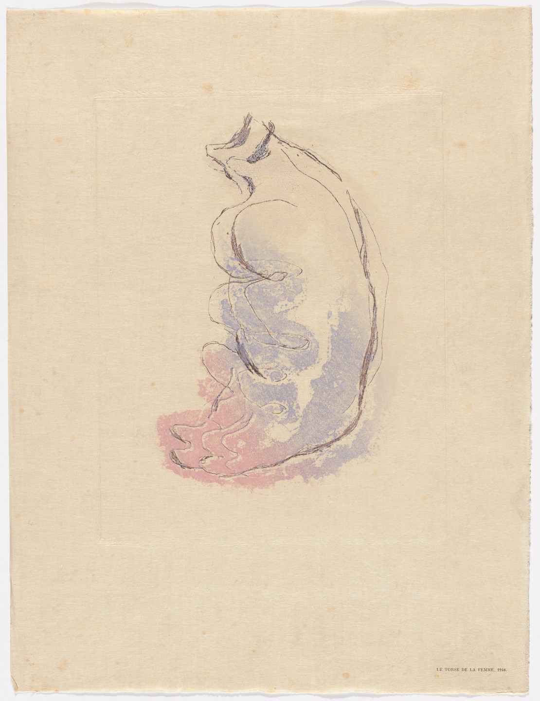 Jean Fautrier. Torso of the woman (Le Torse de la femme), 1948 from Fautrier l&#39;enragé. 1949