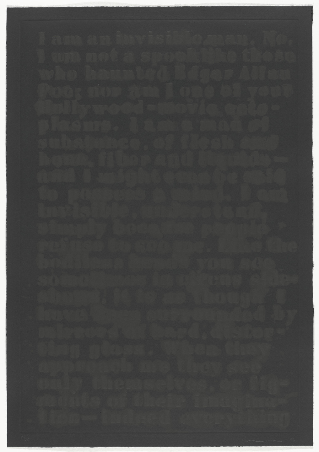 Glenn Ligon. Untitled (Four Etchings). 1992