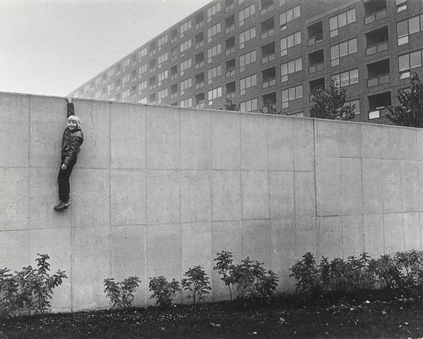 Jens S Jensen. Boy on the Wall, Hammarkullen, Gothenburg. 1973