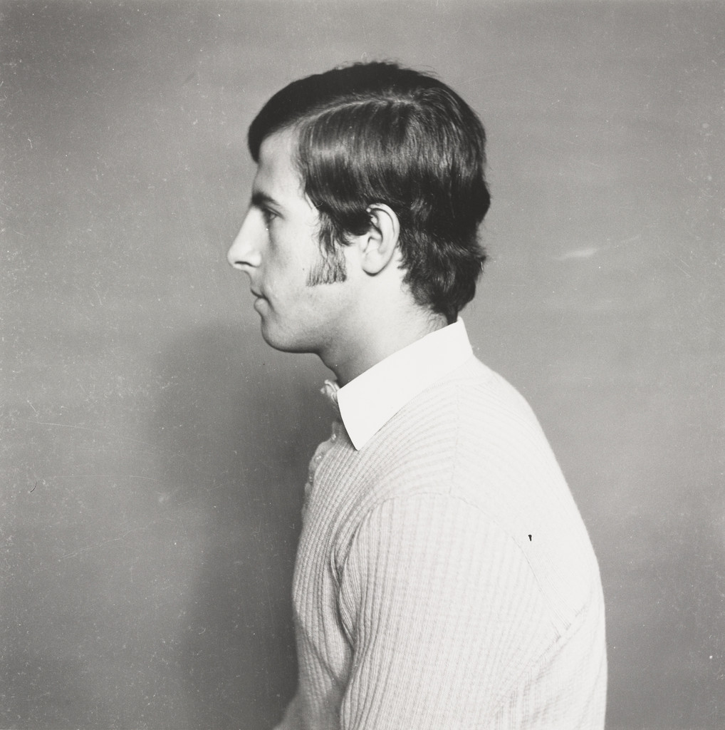 Before They Got Their Military Training, Saida, Before they got their military training. Eight young men showing face and profile by Akram Zaatari