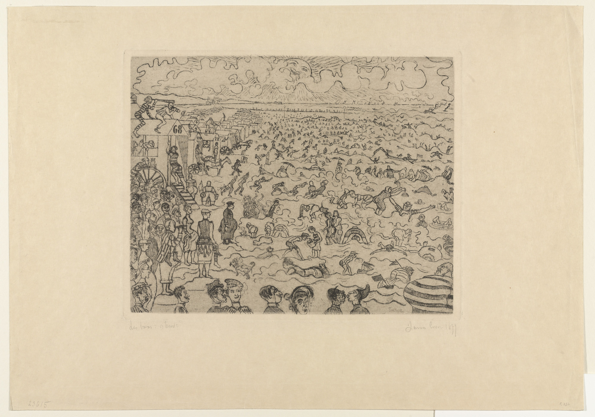 James Ensor. The Baths at Ostend ( Les Bains à Ostende )