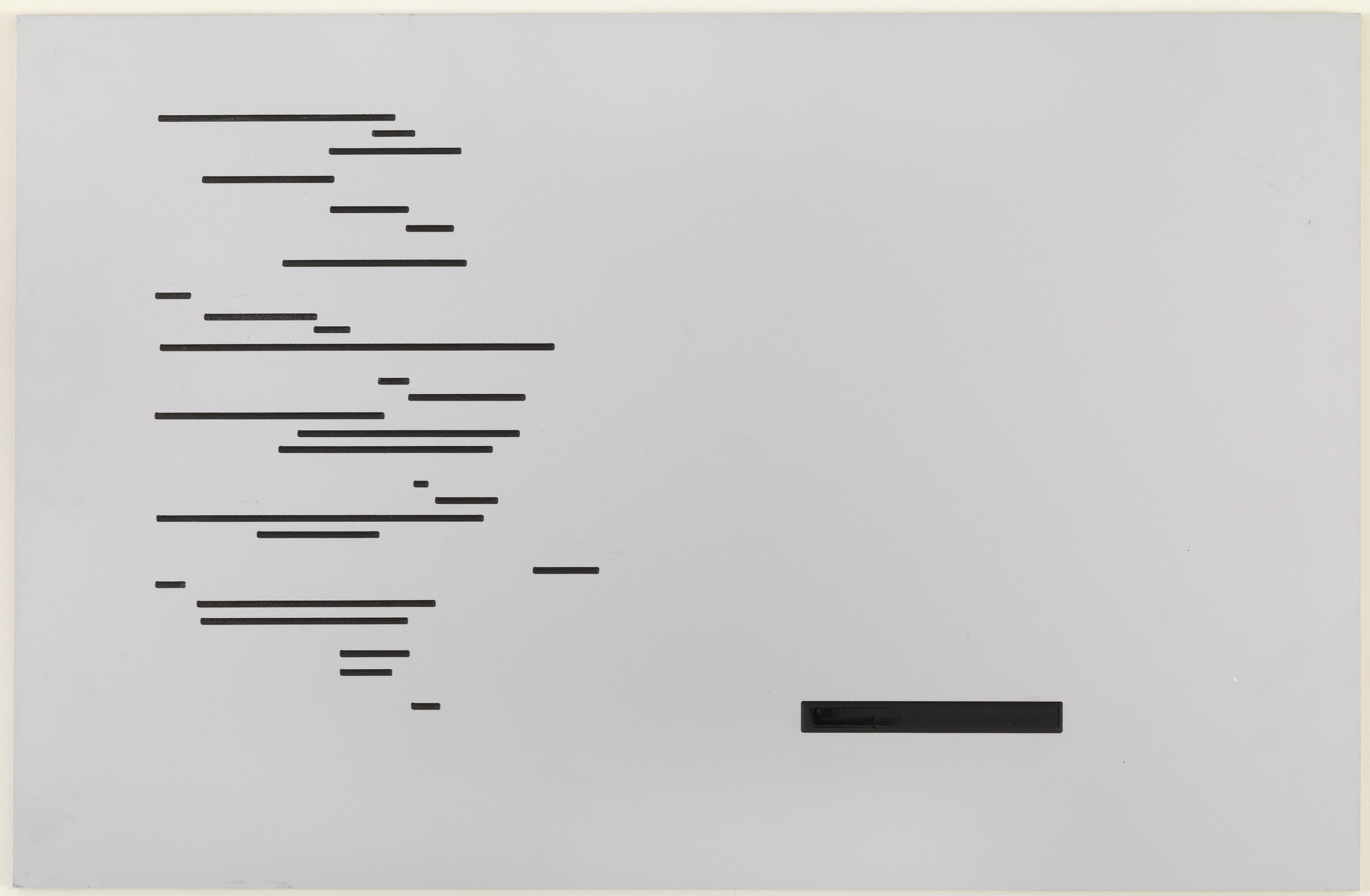 Marcel Broodthaers. Un coup de dés jamais n'abolira le hasard (A throw of the dice will never abolish chance). 1969