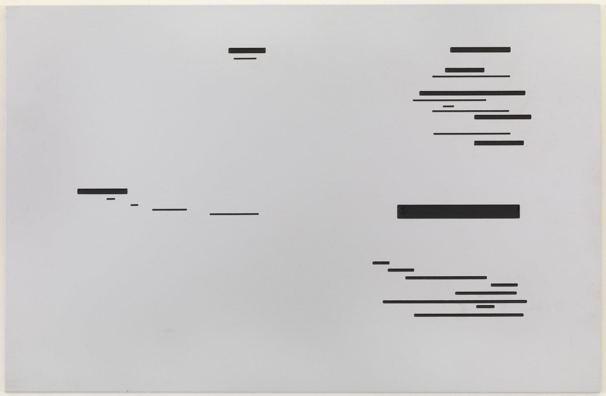 Marcel Broodthaers. Un coup de dés jamais n'abolira le hasard (A throw of the dice will never abolish chance). 1969