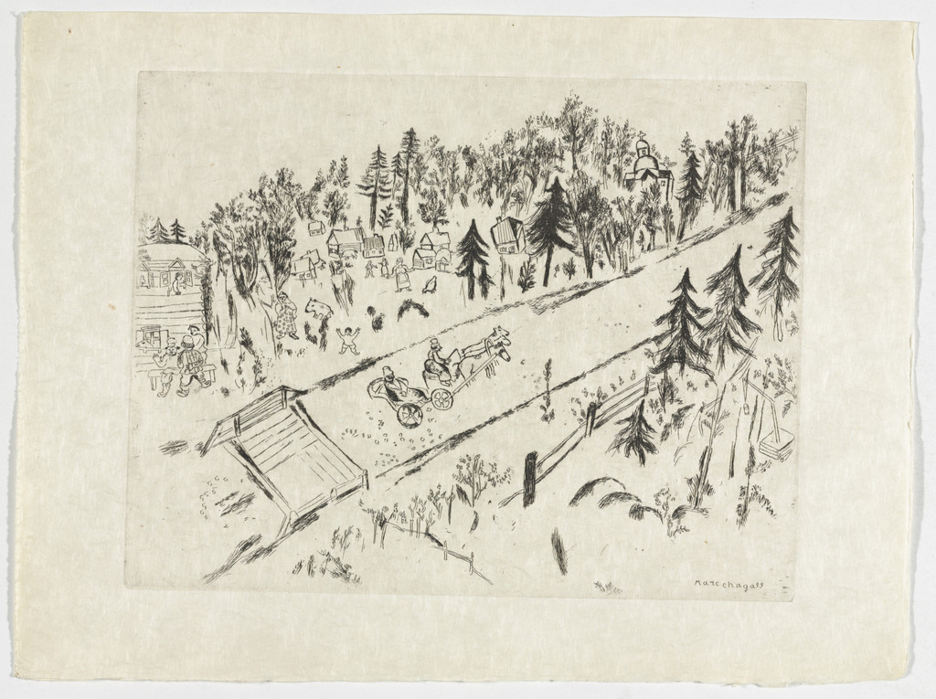On the Road (En Chemin), plate VII (supplementary suite) from Les Âmes mortes