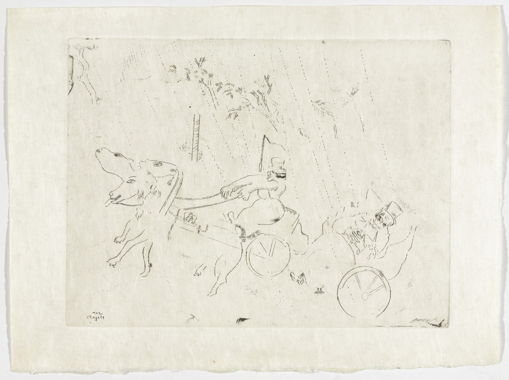 On the Road to Sobakévitch (En Route vers Sobakévitch), plate XIII (supplementary suite) from Les Âmes mortes