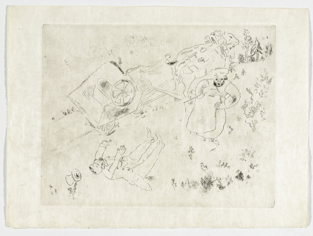 The Overturned Carriage (La Britchka s'est renversée), plate XIV (supplementary suite) from Les Âmes mortes
