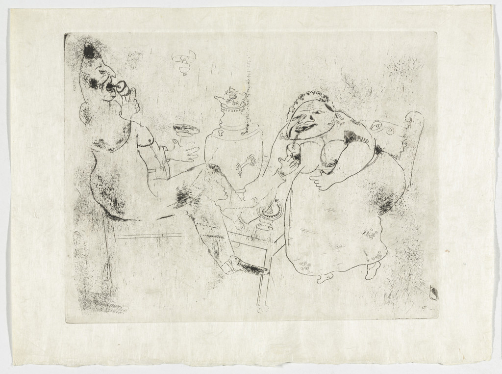 The Morning Tea (Le Thé du matin), plate XVIII (supplementary suite) from Les Âmes mortes
