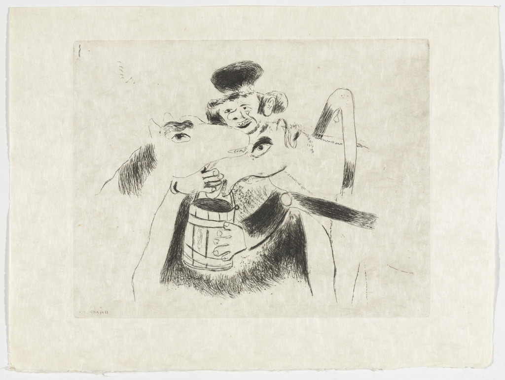 The Coachman Feeds the Horses (Le Cocher donne à manger aux chevaux), plate XXVI (supplementary suite) from Les Âmes mortes