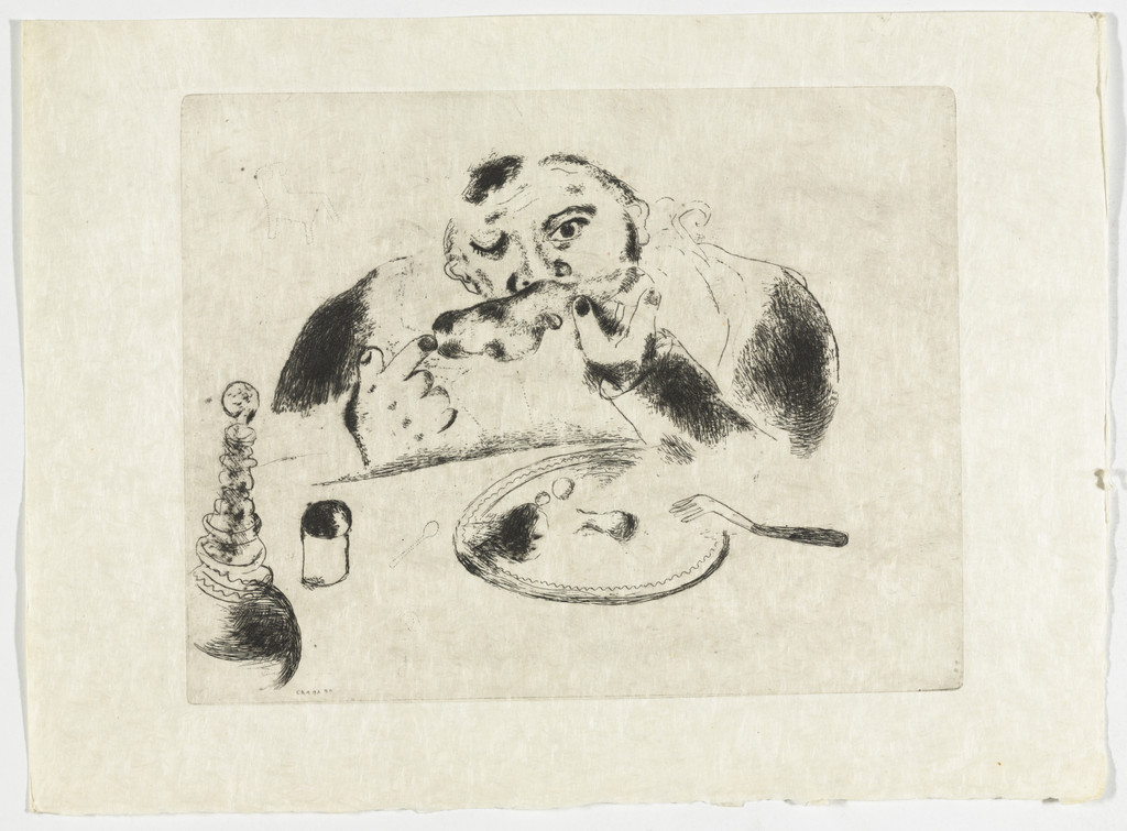Sobakévitch at the Table (Sobakévitch à table), plate XXXVI (supplementary suite) from Les Âmes mortes