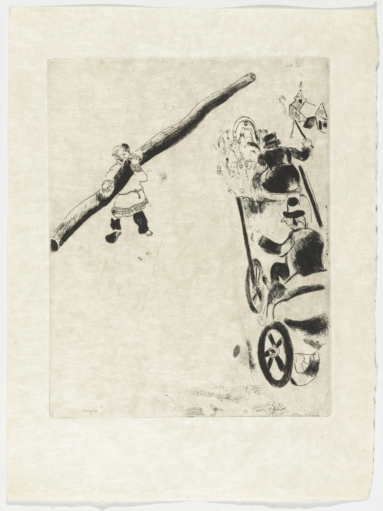 Encounter with a Peasant (Rencontre d'un paysan), plate XXXVIIquater (supplementary suite) from Les Âmes mortes