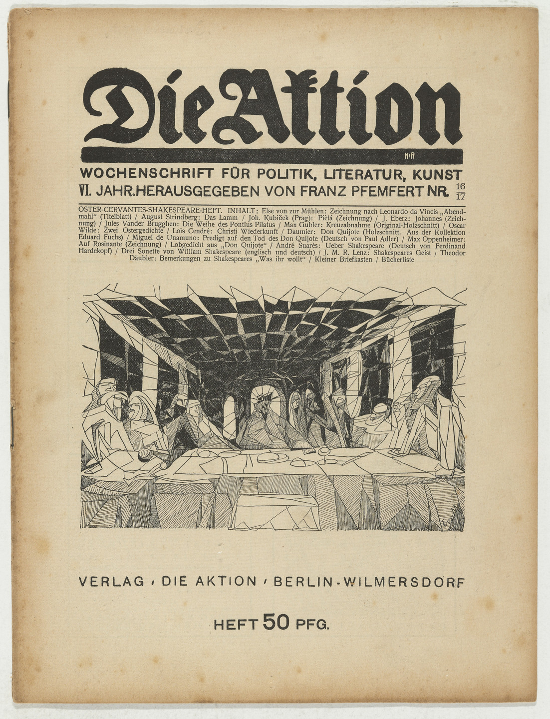 Max Gubler. Die Aktion, vol. 6, no. 16/17. April 23, 1916
