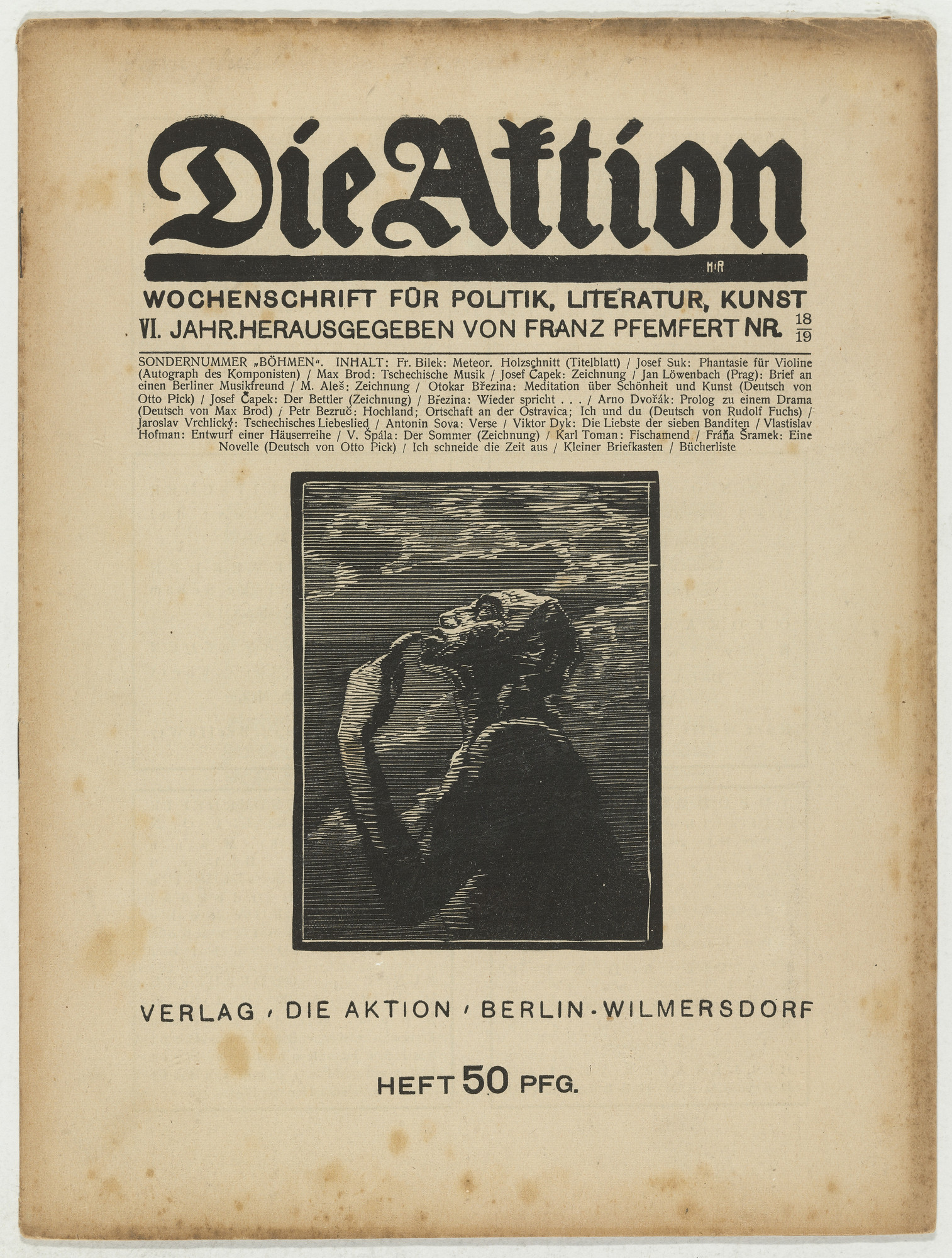 František Bílek. Die Aktion, vol. 6, no. 18/19