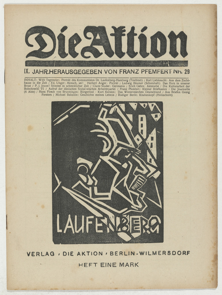 Die Aktion, vol. 9, no. 29