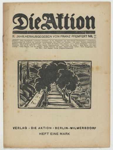 Die Aktion, vol. 9, no. 39/40