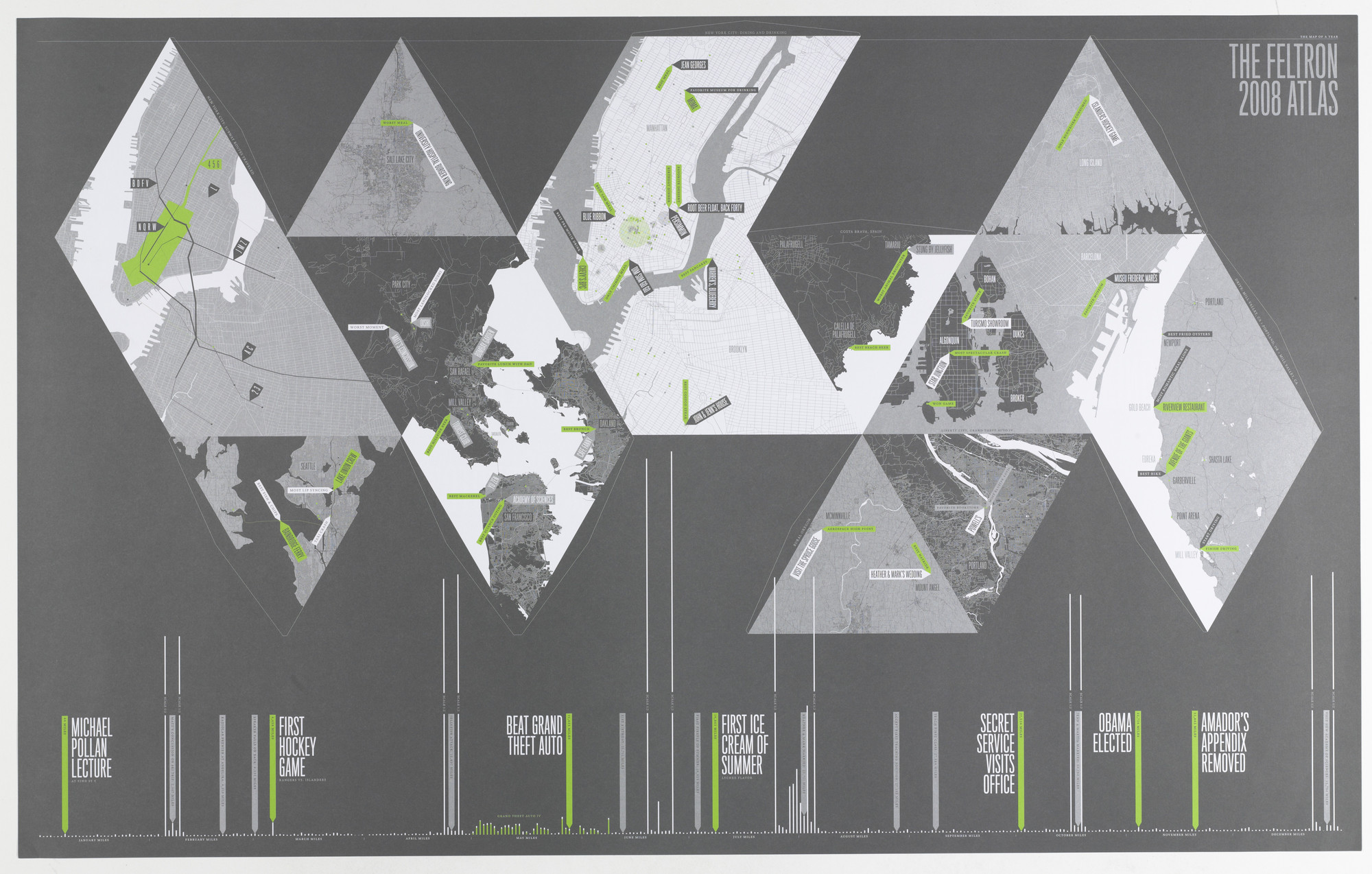 Nicholas Felton. Feltron Annual Reports. 2006-2011