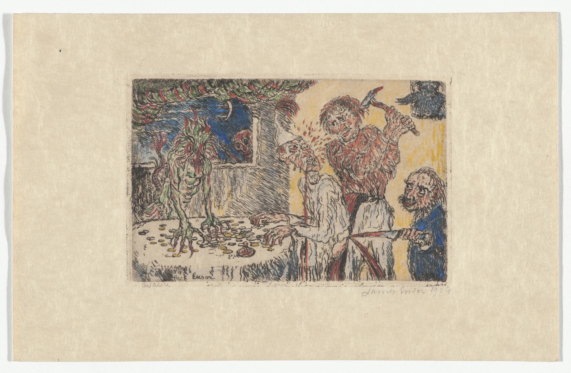 James Ensor. Avarice ( L'Avarice ) from The Deadly Sins ( Les Péchés capitaux )