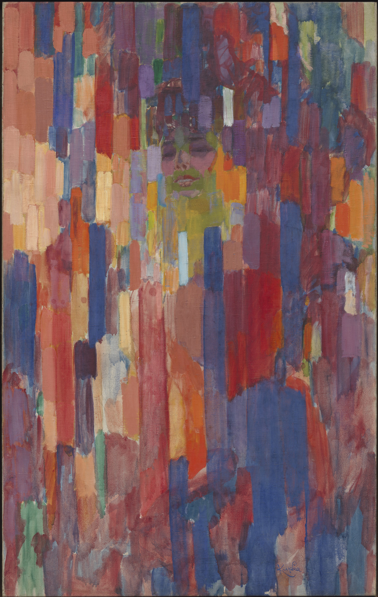 Frantisek Kupka Mme Kupka Among Verticals 1910 11 Moma