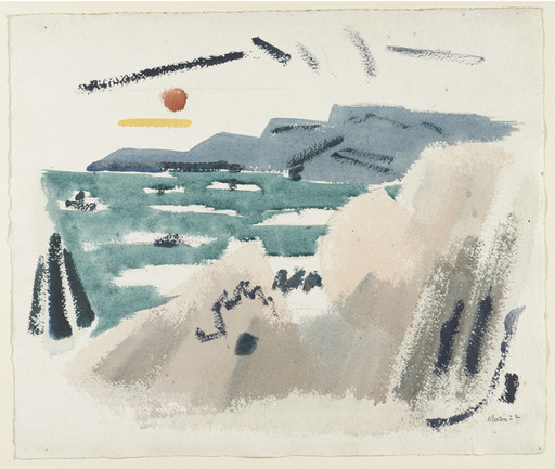 John Marin. Camden Mountain across the Bay. 1922