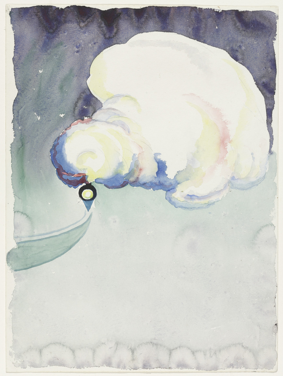 Georgia O&#39;Keeffe. Train at Night in the Desert. 1916