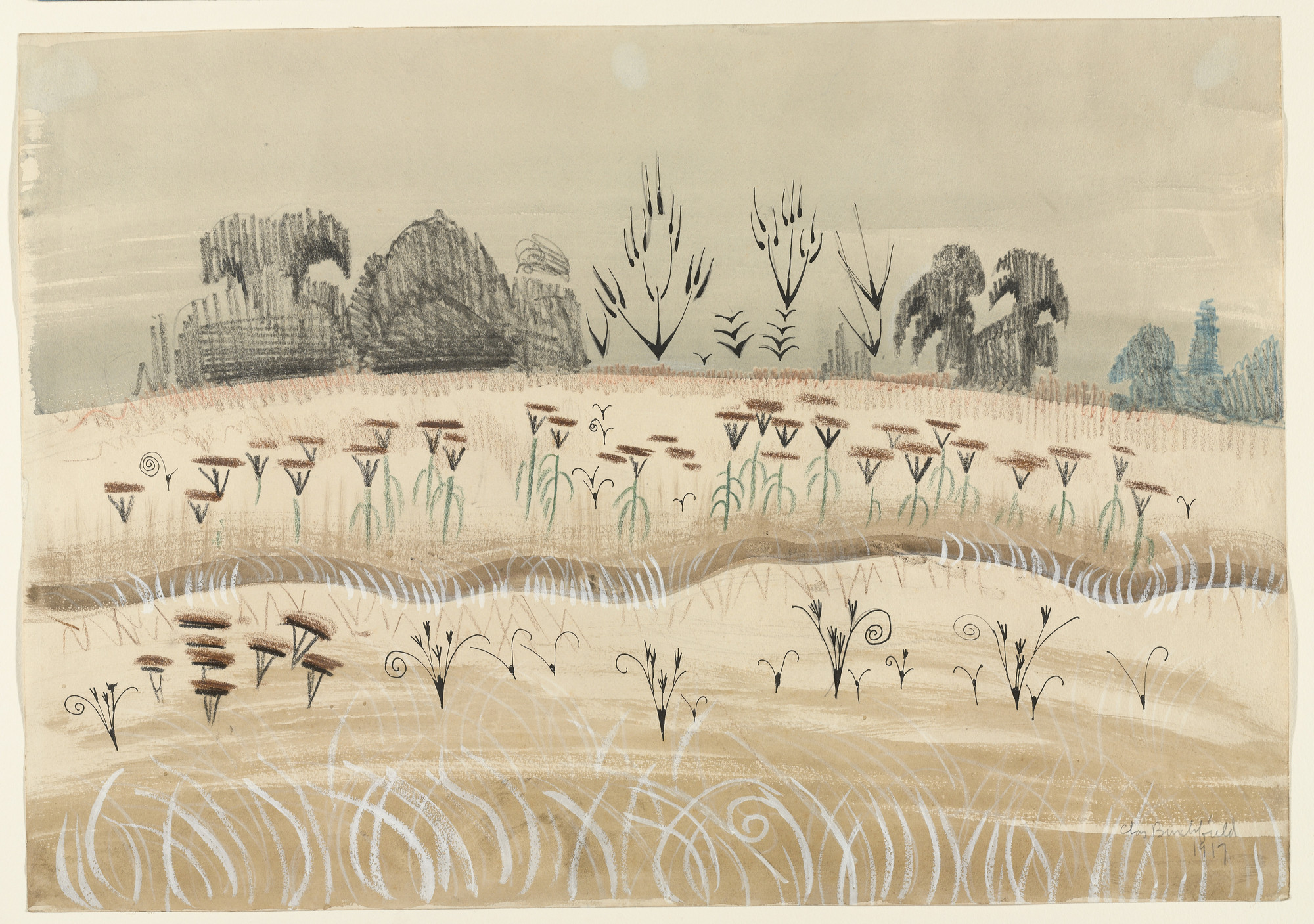 Charles Burchfield. Insects at Twilight. 1917